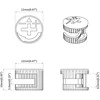 Cam užrakto veržlės 12 vnt. Sidabro 12 x 10 mm Metalas