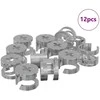 Cam užrakto veržlės 12 pcs Sidabro 15 x 11,5 mm Metalas