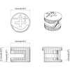 Cam užrakto veržlės 2 vnt. Sidabro 15 x 11,5 mm Metalas