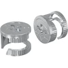 Cam užrakto veržlės 2 vnt. Sidabro 15 x 11,5 mm Metalas