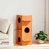 Cat House Wax Ruda 43x43x90 cm Pušies masyvo