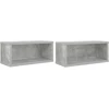 CD saugojimo stovas 2 vnt. Betono pilka 40 x 17 x 17 cm