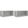 CD saugojimo stovas 2 vnt. Betono pilka 40 x 17 x 17 cm