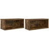 CD saugojimo stovas 2 vnt. Dūminio ąžuolo 40 x 17 x 17 cm