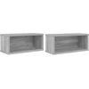 CD saugojimo stovas 2 vnt. Pilka Sonoma 40 x 17 x 17 cm