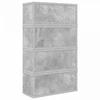 CD saugojimo stovas 4 vnt. Betono pilka 40 x 17 x 17 cm