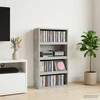 CD saugojimo stovas 4 vnt. Betono pilka 40 x 17 x 17 cm