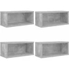 CD saugojimo stovas 4 vnt. Betono pilka 40 x 17 x 17 cm