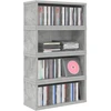 CD saugojimo stovas 4 vnt. Betono pilka 40 x 17 x 17 cm