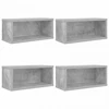 CD saugojimo stovas 4 vnt. Betono pilka 40 x 17 x 17 cm