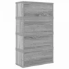 CD saugojimo stovas 4 vnt. Pilka Sonoma 40 x 17 x 17 cm