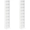 CD spinta 2 vnt. Balta 33 x 23,5 x 175 cm Apdirbta mediena