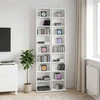 CD spinta 2 vnt. Balta 33 x 23,5 x 175 cm Apdirbta mediena