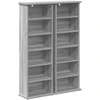 CD spinta 2 vnt. Pilka Sonoma 60 x 17 x 92 cm Apdirbta mediena