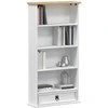CD spintelė Balta 52 x 17.5 x 103 cm Kietos pušies mediena