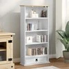 CD spintelė Balta 52 x 17.5 x 103 cm Kietos pušies mediena