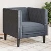 Sofa Tamsiai pilka 74,5 x 71 x 70,5 cm Aksomas