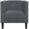 Sofa Tamsiai pilka 74,5 x 71 x 70,5 cm Aksomas