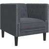 Sofa Tamsiai pilka 74,5 x 71 x 70,5 cm Aksomas