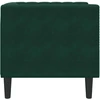 Česterfildo sofa-kėdė, tamsiai žalia, aksomas