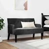 Česterfildo suolas Juoda 112 x 65,5 x 75 cm Aksomas