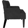 Česterfildo suolas Juoda 112 x 65,5 x 75 cm Aksomas