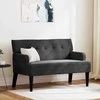 Česterfildo suolas Juoda 112 x 65,5 x 75 cm Aksomas