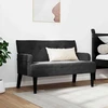 Česterfildo suolas Juoda 112 x 65,5 x 75 cm Aksomas