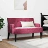 Česterfildo suolas Vyno raudona 112 x 65,5 x 75 cm Aksomas