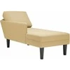 Sofa Chaise Lounge su pagalve pilkai žalia velveto audinys