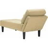 Sofa Chaise Lounge su pagalve pilkai žalia velveto audinys