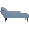 Sofa Chaise Lounge su pagalvės mėlynu velveto audiniu
