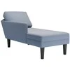 Sofa Chaise Lounge su pagalvės mėlynu velveto audiniu