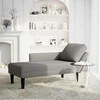 Sofa Chaise Lounge su pagalvės šviesiai pilku velveto audiniu