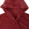 Chalatą su kapucė Bordo raudona XXXL Flanelė