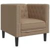 Sofa Chesterfield krėslas, kapučino spalvos, dirbtinė oda