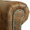 Chesterfield Sofa 3-vietis Ruda Dirbtinė Oda