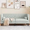 Sofa Šviesiai pilka 174 x 74,5 x 70,5 cm Aksomas