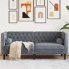 Sofa Tamsiai pilka 174 x 74,5 x 70,5 cm Aksomas