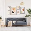 Sofa Tamsiai pilka 174 x 74,5 x 70,5 cm Aksomas