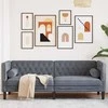 Sofa Tamsiai pilka 194 x 74,5 x 70,5 cm Aksomas