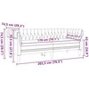 Sofa Tamsiai pilka 201,5 x 74,5 x 74,5 cm Poliesteris