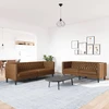 Sofa Chesterfield sofų komplektas, 2 dalių, rudas, dirbtinė oda