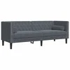 Sofa Chesterfield sofų komplektas su pagalvėlėmis, 2 dalių, pilka