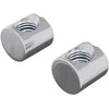 Cilindrinės veržlės 2 pcs Sidabro M6 x 12 mm Metalas