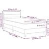 Kiemas lova su LED juostelėmis Juoda 80 x 200 cm audinys