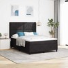 Kiemas lova su LED juostelėmis Juoda 160 x 200 cm Aksomas