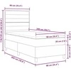 LED Čiužinio Lova su čiužiniu Mėlyna 90 x 200 cm audinys