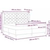 Kiemas lova su čiužiniu Mėlyna 200 x 200 cm audinys