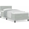 Kiemas lova su čiužiniu Šviesiai pilka 100 x 200 cm Aksomas
